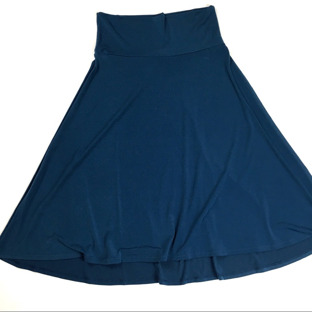 LuLaRoe azure skirt solid blue color Size Small